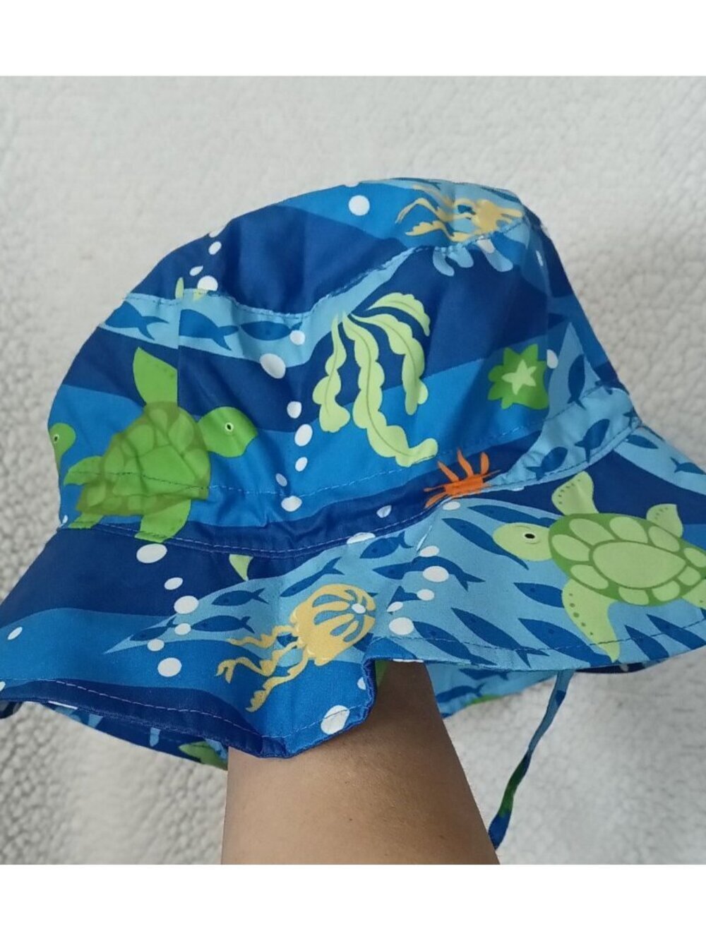 Blue Ocean Outdoor Beach Swim Bucket Hat Wide Brim Sun Protection 5-12 Years